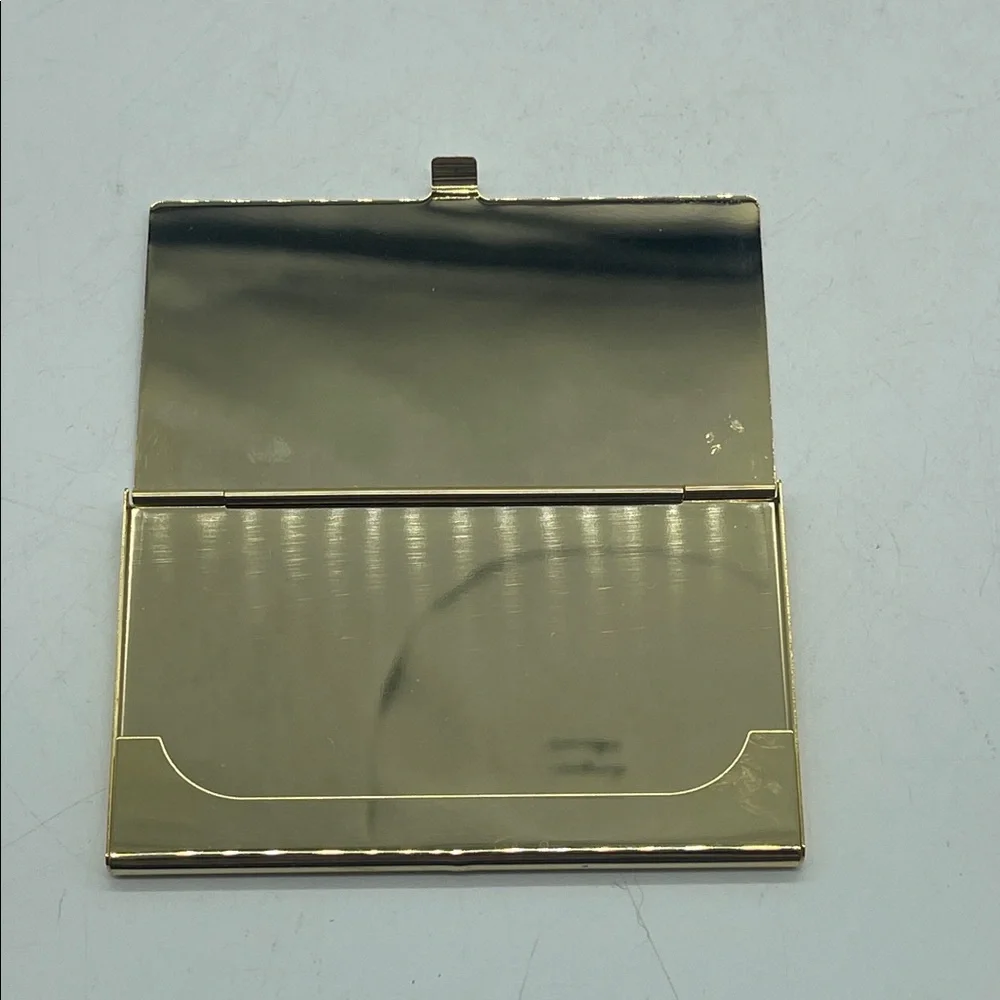Gold Card Business Holder with Engraved Design